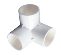 Raccord de tuyau en PVC à té coulissant de 50 mm, adaptateur de joint de connecteur pour raccordement de tuyau d'eau de jardin, blanc Three-connection 50mm