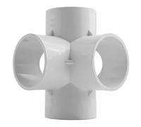 Raccord de tuyau en PVC coudé à 6 voies pour canalisation d'eau, diamètre intérieur 50 mm, blanc, pour système d'irrigation d'aquarium et de piscine