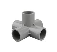 Raccord de Tuyau en PVC Gris, 1 pièce, 20, 25, 32 mm, coude Droit, té, Joints croisés, Adaptateur de Tuyau d'eau, Joints 3, 4, 5, 6 Voies(Yellow,I.D 32mm)