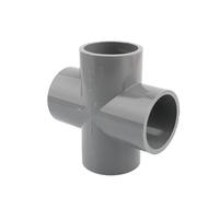 Raccord de Tuyau en PVC Gris, 1 pièce, 20, 25, 32 mm, coude Droit, té, Joints croisés, Adaptateur de Tuyau d'eau, Joints 3, 4, 5, 6 Voies(Grey,I.D 20mm)