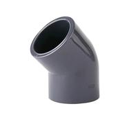 Raccord de Tuyau en PVC Gris foncé Bleu, diamètre intérieur 20/25/32/40/50/63 mm, coude à 45 ° for canalisation d'alimentation en Eau et de Drainage Chimique(I.D 50mm)