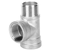 Raccord de tuyau en T, 304 acier inoxydable tube coulé raccord femelle filetage T forme connecteur coupleur adaptateur té raccords tuyauterie fonte filetés accessoire plomberie mâle type joint bout