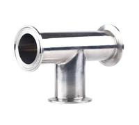 Raccord de tuyau en T à 3 voies, virole sanitaire en acier inoxydable 304, triple pince, 19mm-108mm OD, Installation rapide(32mmxFerrule50.5)