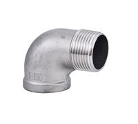 Raccord de tuyau fileté M+F en acier inoxydable 304 coudé à 45/90 degrés BSP 1/4", 3/8", 1/2", 3/4", 1" et 1-1/4", DN8, DN15, DN20, DN25(Orange,1-1/2")