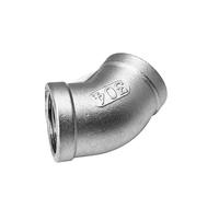 Raccord de tuyau fileté M+F en acier inoxydable 304 coudé à 45/90 degrés BSP 1/4", 3/8", 1/2", 3/4", 1" et 1-1/4", DN8, DN15, DN20, DN25(WHITE,1-1/4")