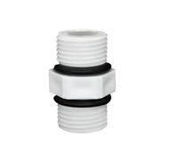 Raccord de Tuyau fileté mâle 1/4" 3/8" 1/2" en Plastique et Nylon avec Anneau en Caoutchouc, raccord Droit for Aquarium, Eau osmosée(1)