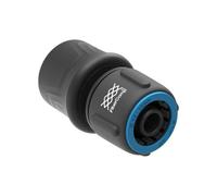 Fiskars Raccord de Tuyau, Taille universelle, Ø 13-15 mm (1/2 - 5/8"), FiberComp, 30 g, Noir/Bleu, FLOW, 1054786