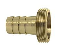Raccord de tuyau G 1 x 25 mm, joint plat, sans ceinture, finition facile, laiton vierge.