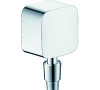 hansgrohe durite PuraVida Fixfit avec clapet anti-retour et joint à rotule en chrome pur