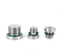 Raccord de tuyau hexagonal interne en acier inoxydable BSPP 304 avec joint FKM, tailles M6, M8, M10, M12, M14, M16 et M20, diamètres : 1/8", 1/4", 3/8", 1/2", 3/4" et 1".(M16x1.5)