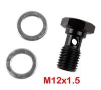 Raccord De Tuyau Hydraulique En Acier Inoxydable,Nylon Tressé An6,Carburant,Moto,Banjo 12 14mm Avec Vis D'embrayage M12 M14 X 1.5 - Type M12x1.5 #C
