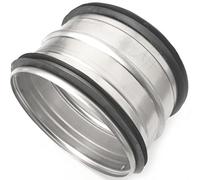 Raccord de tuyau Intelmann - Pour connecter des conduits spiralés avec joints à double lèvre, argent