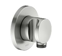 Raccord de tuyau KEUCO IXMO 59592210001 finition inox, avec support de douche, rosace ronde