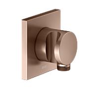 Raccord de tuyau KEUCO IXMO 59592290002 or rose brossé, avec support de douche, rosace carrée