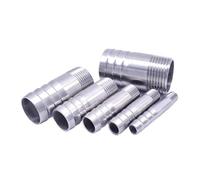 Raccord de tuyau mâle BSP à embout cannelé, en acier inoxydable 304, disponible en 1/8", 1/4", 3/8", 1/2", 3/4", 1", 2", 3" et 4".(BSPT SS304 1")