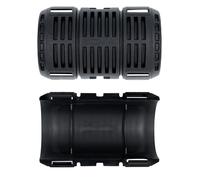 Raccord de tuyau ondulé M32 - Manchon noir, 4 demi-cosses (pour 2 raccords), résistant aux chocs, antistatique, sans halogène, résistant aux températures de -20 °C à +80 °C