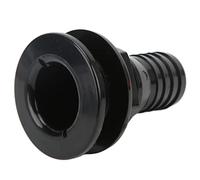Raccord de tuyau passe-coque, ABS résistant à l'usure 1-1/2in Raccord passe-coque pour bateaux pour Marines(le noir)