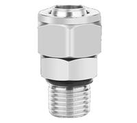 Raccord de tuyau pneumatique à torsion rapide BSPP mâle en acier inoxydable 304 for tuyau de 4, 6, 8, 10, 12, 14, 16 mm, 1/8", 1/4", 3/8", 1/2", 3/4"(PC 316,8X6MM_1/2")