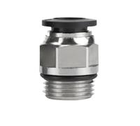 Raccord de tuyau pneumatique coudé à enfoncer (1/8", 1/4", 3/8", 1/2") BSP x 4, 6, 8, 10, 12 mm) for compresseur d'air PC PL SL(PC BSPP Black,8-G01)