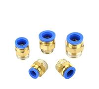 Raccord de tuyau pneumatique droit à filetage mâle métrique M5 M6 M8 M10 M12 M14 M16 M20, connecteur rapide à enfoncer, diamètre extérieur du tube 8 mm(PC8-M6)