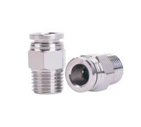 Raccord de tuyau pneumatique en acier inoxydable 304, connecteur de Tube d'air PC PL 1/8 1/4 3/8 1/2, raccords de tuyau à dégagement rapide 1 pièce(PL,10MM_1/8")