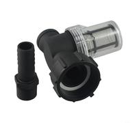 Raccord de tuyau pour systèmes de filtration d'eau de pluie avec support d'écran 100 mailles pour réservoirs IBC et installations de descente