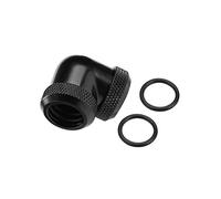 Raccord de tuyau pour tube de refroidissement à l'eau avec coude à 90° 14mm diamètre ET,4 tubes durs pour CPU,Raccordement tactile à 2 contacts à refroidissement par eau pour ordinateur(Noir)
