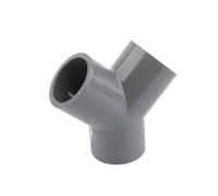 Raccord de tuyau Raccord de tuyau en PVC gris, coude droit, té, 20, 25, 32 mm, 1 pièce Adaptateur(Black,I.D 32mm)