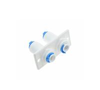 Raccord de tuyau, raccord en T, rapide for osmose inverse, coude droit Y à 2 voies, plastique for eau(Dpm 6.35mm 6.35mm)