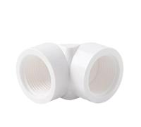 Raccord de tuyau Raccord fileté femelle en PVC 1/2 3/4 1 I pouce, coude droit 20/25/32 mm, adaptateur 3 voies Adaptateur(Elbow-White,25mm)