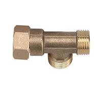 Raccord de tuyau, raccord fileté mâle/femelle 1/2 po, raccord de jonction en laiton, raccords de tuyauterie en T en acier for plomberie(D)