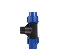 Raccord de tuyau Raccords de tuyau PE mâles 20/25/32 mm vers 1/2", 3/4", 1", coudes et raccords en T for jardin, agriculture et irrigation Adaptateur(2703)