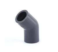 Raccord de tuyau Raccords de tuyaux en PVC gris foncé 16 mm, 1 à 5 pièces, raccords T for aquarium, coude, raccord union, accessoire Adaptateur(45 Degree Elbow,5Pcs 16mm Dark Grey)