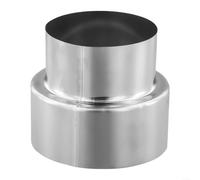 Raccord de tuyau, réducteur de conduit de conduit en acier inoxydable, adaptateur de cheminée, réducteur de conduits de poêle, pour raccords de revêtement de cheminée (Ø 100 mm/Ø 80 mm)