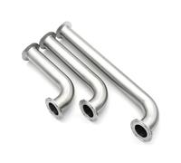 Raccord de tuyau sanitaire coudé à 90 degrés en acier inoxydable 304/316L, extension longue for tube de 25, 38 et 51 mm, 1" 1,25" 1,5" 2"(OD32x50.5,L204MM_SS316L)