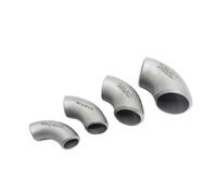 Raccord de tuyau soudé bout à bout en acier inoxydable 304 à 90 degrés, diamètre extérieur 42 45 48 51 57 60 76 89 mm 1-3/4" 2" 2-1/4" 2,5" 3"(51x3mm OD x Wall)