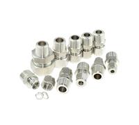 Raccord de tuyauterie à compression SS 304 avec bague, filetage NPT 1/8, 1/4, 3/8 et 1/2, for tubes de 6, 8, 10 et 12 mm (1/4 et 1/2 pouces)(PC-NPT,8MM_1I2 THREAD)