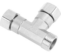 Raccord de tuyauterie Té à 3 voies en acier inoxydable 304 Adaptateur de tuyauterie G1/2 pour l'eau et l'air 2 joints femelles et 1 joint mâle