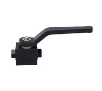 Raccord de vanne d'arrêt de verrouillage de ligne de frein NPT de 1/8 pouces, billette en aluminium de 8000 PSI pour liquide de frein, eau, carburant, Air (Noire)