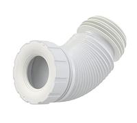 Raccord de WC - Blanc - Longueur de 200 à 520 mm - Flexible