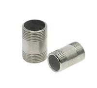 Raccord d'eau 1/4" 3/8" 1/2" 3/4" 1" 1-1/4" 1-1/2" Raccords de tuyauterie filetés mâle x mâle Adaptateur de connecteur en acier inoxydable SS304(2")