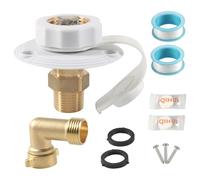 Raccord d'entrée d'eau pour camping-car | Raccord d'eau en laiton ABS avec anti-retour | Entrée d'eau douce de 7,7 x 7,5 x 7,6 cm avec vis pour remorques, camping-cars, bateaux