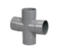Culotte double parallèle PVC Mâle-Femelle 90° D100 - - 3025813