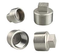 Raccord d'extrémité for tuyau d'arrosage, en acier inoxydable, filetage mâle/femelle 1/2'', 3/4'', 1'', for tube PVC.(5Pcs 1 Male-Thread)