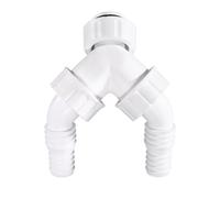 Raccord double avec clapet anti-retour, pour siphon encastré