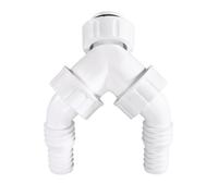 Xavax Double raccord de siphon pour siphon encastré avec clapet anti-retour, raccord Y