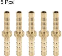 Raccord Droit 5mm Raccord Cannelé Laiton Connecteur Adaptateur Tuyau Rallonge Air Eau Huile 5pcs