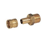 raccord droit à écrou fixe - tube per à glissement - diamètre 20 vers mâle 15 x 21 - altech