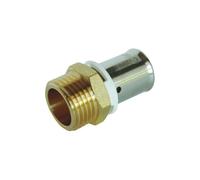 Somatherm Raccord à sertir mâle PER Ø16 15/21 – 10 bar – 5–90°C – profils H/U/RF