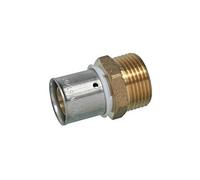 Raccord droit mâle PER à sertir 20mm x 15/21 - 1/2" Fixoconnect